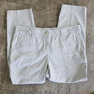 Nautica Ladies Stretch Ankle Crop Pants Size 10, light grey